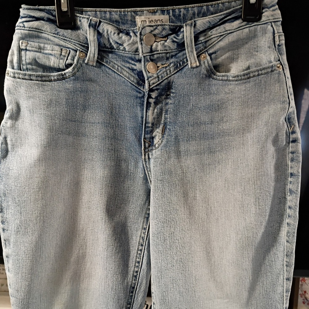 EUC High Rise Original Fit Kick Boot Ankle Women's Size 8 Short Blue Denim Jeans - Picture 10 of 12